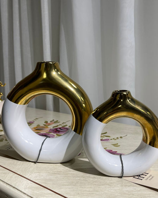 GOLDWHITE VASE